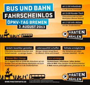 ÖPNV-Aktion in Bremen, Flyer