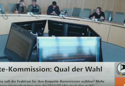 Präsentationen und Diskussion zu den möglichen Themen der Enquete-Kommission von Piraten